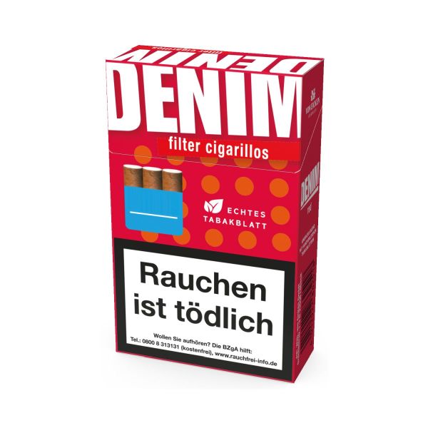 Denim Zigarillos Red Cigarillos L-Box (10x17 Stück)