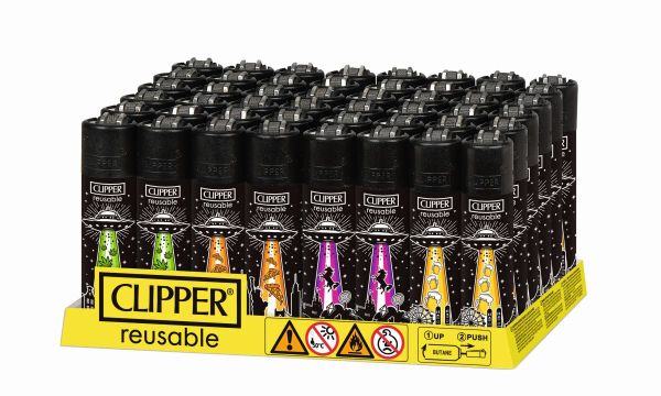 Feuerzeuge Clipper Ufos (48 x 1 Stück)
