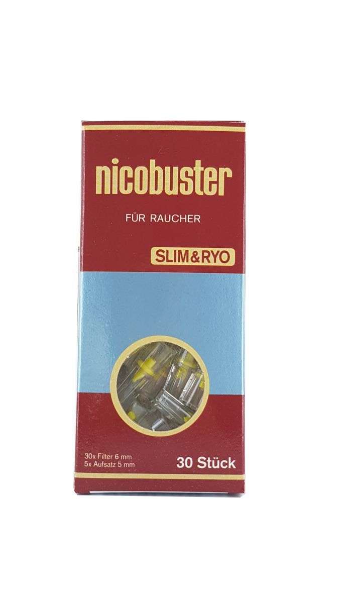 Nicobuster Filter Zigarettenspitzen Spitze Slim 6 mm Filter 12 x Schachteln 