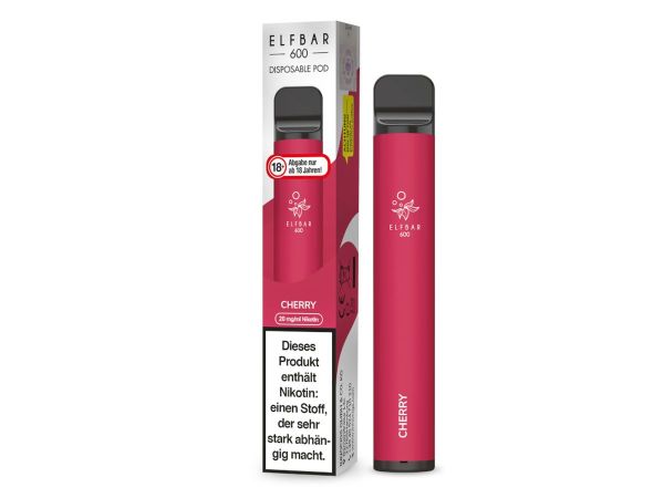 Elf Bar 600 Einweg E-Zigarette Cherry 20mg Nikotin/ml (1 Stück)