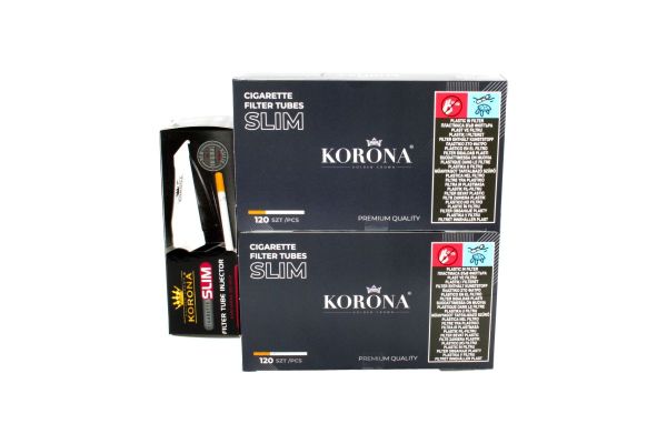 Korona Slim Size Starter-Set (2x120er Zigarettenhülsen & Stopfgerät) 