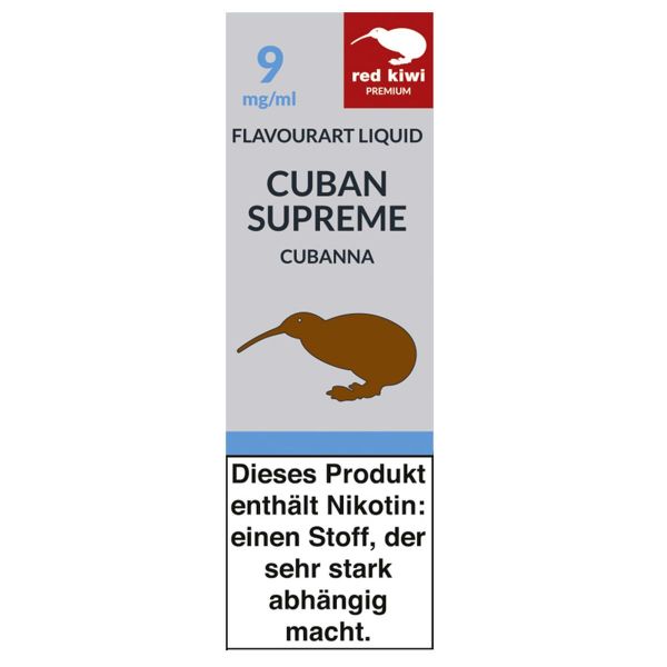 Red Kiwi eLiquid Cuban Supreme Cubana 9mg Nikotin/ml (10 ml)