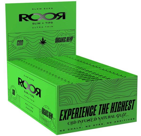 Roor Organic Hemp Slim + Tips Papier (32 x 32 Stück)