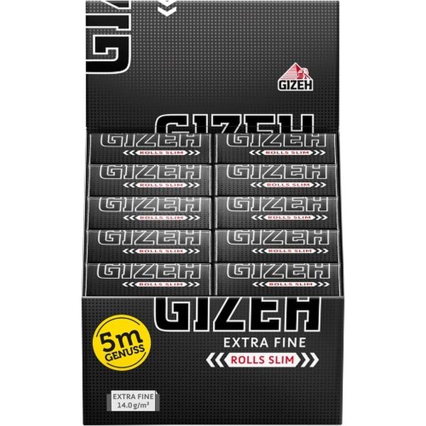 Gizeh Black Rolls Slim Extra Fine Zigarettenpapier (10er Grosspackung) (20 x 1 Stück)