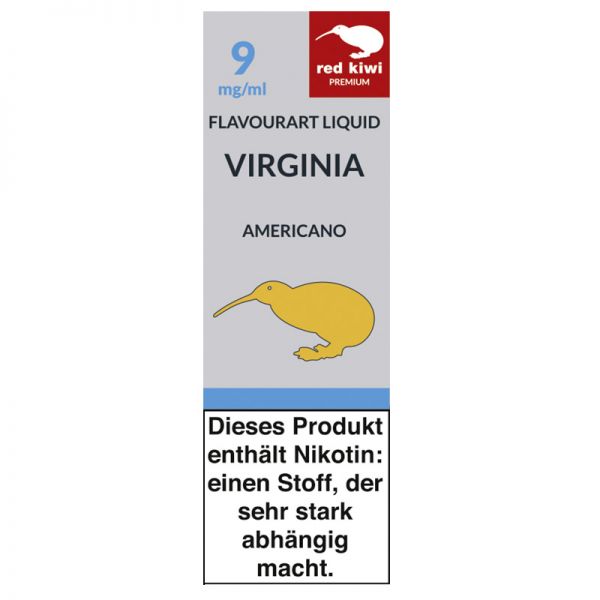 Red Kiwi Liquid Virginia Americano 9mg Nikotin/ml