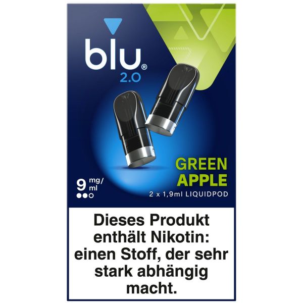 blu 2.0 Liquidpod Green Apple 9mg Nikotin 1,9ml (2 Stück)