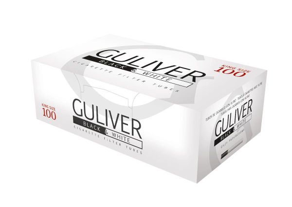 Guliwer Black & White King Size Filter Zigarettenhülsen (Schachtel á 100 Stück)