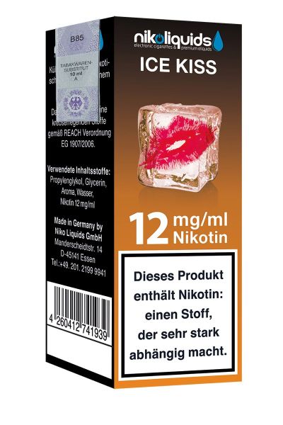 NikoLiquids Ice Kiss Liquid 12mg Nikotin/ml (10 ml)