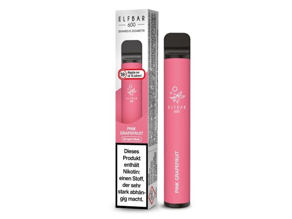 Elf Bar 600 Einweg E-Zigarette Pink Grapefruit 20mg Nikotin/ml (1 Stück)