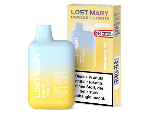 Lost Mary BM600 Einweg E-Zigarette Pineapple Ice 20mg Nikotin/ml (1 Stück)