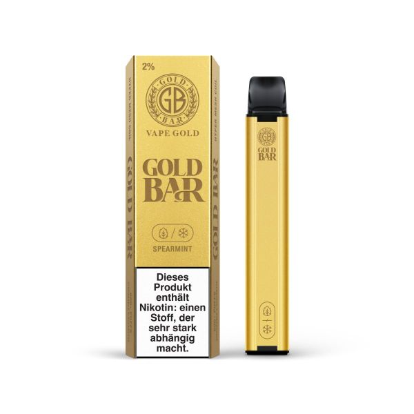 Gold Bar 600 Einweg E-Zigarette Spearmint 20mg Nikotin/ml (1 Stück)