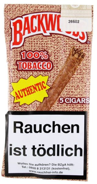 Backwoods Zigarren Authentic Cigars Authentic (Packung á 5 Stück)