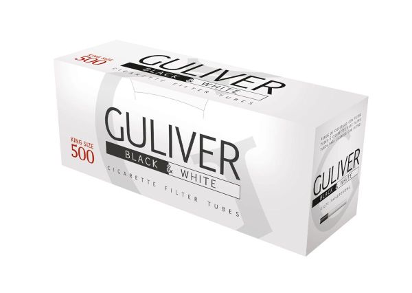 Guliwer Black & White King Size Filter Zigarettenhülsen (Schachtel á 500 Stück)