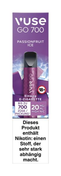 Vuse GO 700 Passionfruit Ice Einweg E-Zigarette 20mg (1 Stück)
