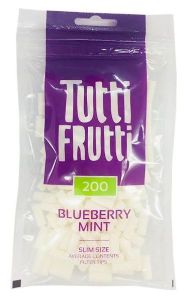 Tutti Frutti Blueberry Mint Slim Size Filter 6mm (20 x 200 Stück)