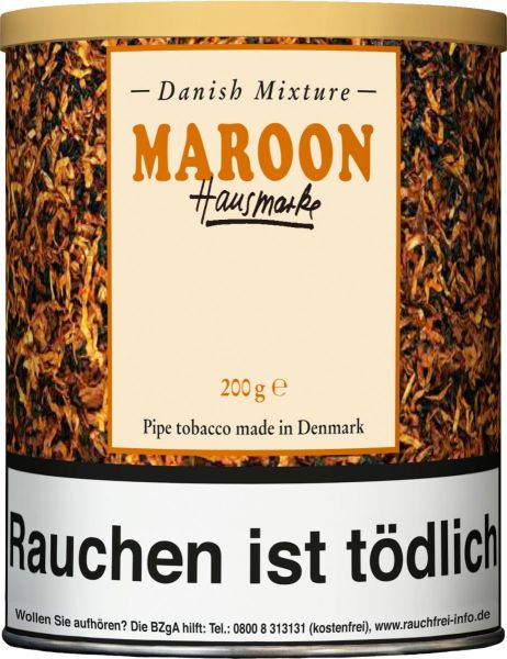 Danish Mixture Pfeifentabak Maroon Hausmarke (Dose á 200 gr.)