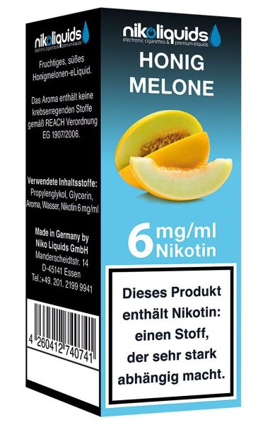 NikoLiquids Honigmelone 6mg Nikotin/ml (10 ml)