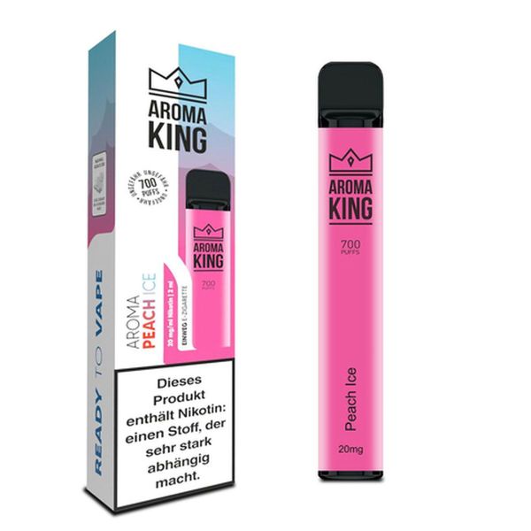 Aroma King Classic 700 Einweg E-Shisha Peach Ice 20mg Nikotin/ml (1 Stück)
