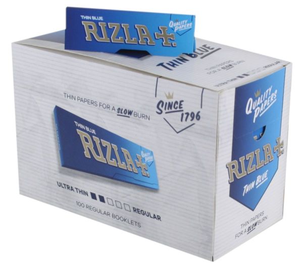 Rizla Thin Blue Slow Burn 70mm Papier (100 x 50 Stück)