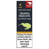 Red Kiwi eLiquid Selection Tropenfrüchte + California Tabak 4mg N (10 ml)