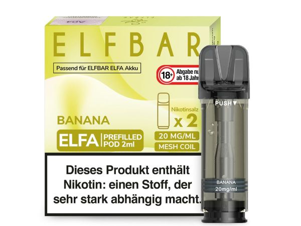 Elfbar Elfa Pod Banana 20mg Nikotin 2ml (2 Stück)
