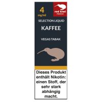Red Kiwi eLiquid Selection Kaffee Vegas Tabak 4mg Nikotin/ml (10 ml)