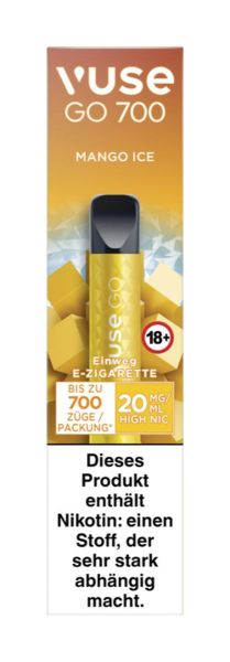 Vuse GO 700 Mango Ice Einweg E-Zigarette 20mg (1 Stück)