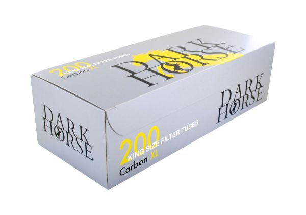 Dark Horse Carbon Extra Long Filterhülsen Zigarettenhülsen (Schachtel á 200 Stück)