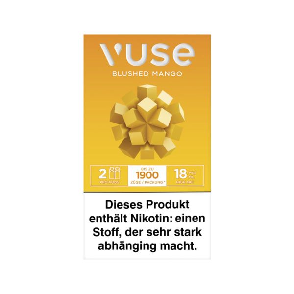 Vuse ePod (Pro Caps) Blushed Mango Nic Salts 18mg Nikotin 1,9ml (2 Stück)