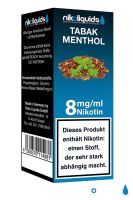 NikoLiquids Tabak Menthol eLiquid 8mg Nikotin/ml (10 ml)