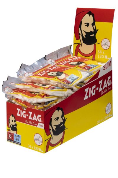 Zig-Zag Spezial Drehfilter Slim 6mm (34 x 120 Stück)
