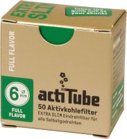 actiTube Extra Slim 6mm Aktivkohlefilter Filterlänge 27mm (50 Stück)