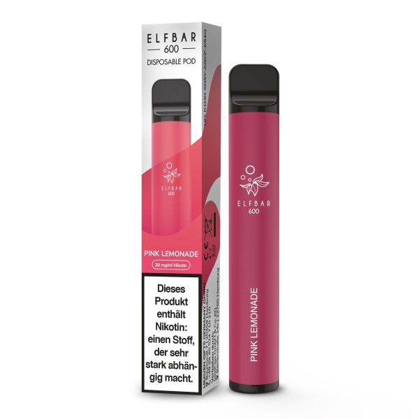 Elf Bar 600 Einweg E-Zigarette Pink Lemonade 20mg Nikotin/ml (1 Stück)
