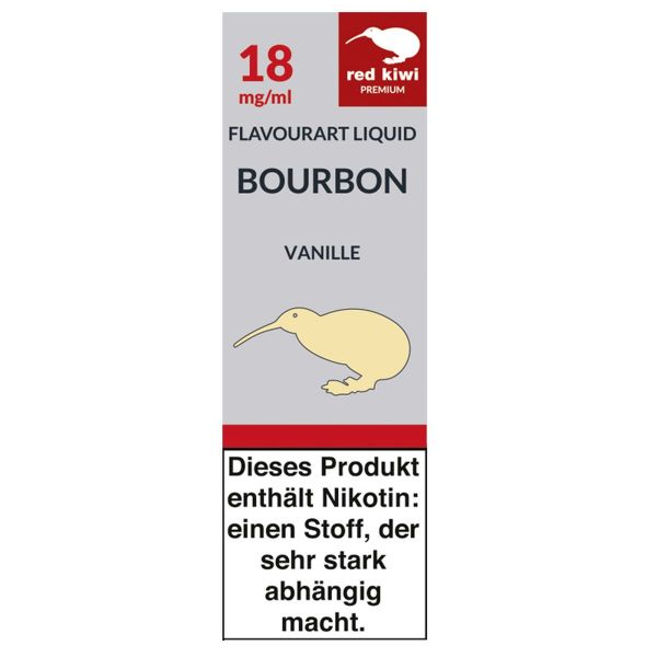 Red Kiwi eLiquid Bourbon Vanille 18mg Nikotin/ml (10 ml)