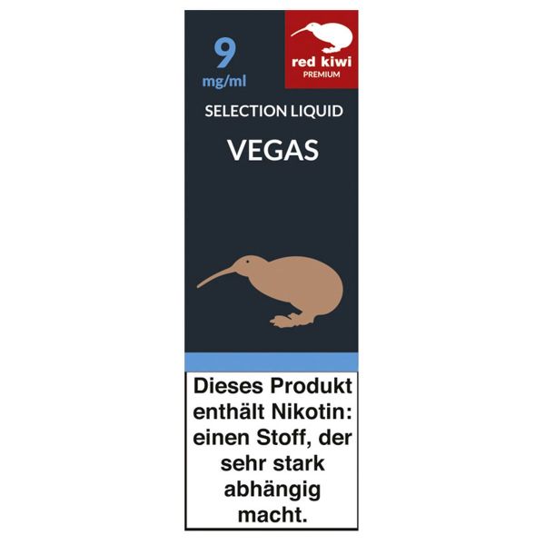 Red Kiwi eLiquid Selection Vegas 9mg Nikotin/ml (10 ml)